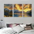 thumbnail image 3 of JRXY Sunset Mountain Wall Art Grand Teton National Park Landscape Canvas Decor Sunflower Prints Nature River Scenery Home Decoration 3 Pieces 12x16x3pcs, 3 of 4
