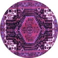 thumbnail image 1 of Ahgly Company Indoor Round Persian Purple Traditional Area Rugs, 4' Round, 1 of 4