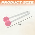 thumbnail image 2 of FACEGA Metal Tongs,Flower Shape Stainless Steel Tongs,U-Shaped Handle 5" Serving Tongs,For Pick Up, Sugar Cubes, Milk Balls,Pink, 2 of 7