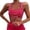 Pink, variant on Women’s Rhinestone Mesh Tank Tops See Through Crop Tee Shirt Blouse, M, White
