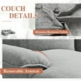 thumbnail image 4 of Walsunny Sectional Sofa Set, 110" U-Shaped Polyester Couch, 4 Seat Lounge Sleeper with Double Chaise for Living Room Gray, 4 of 6
