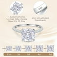 thumbnail image 2 of BAGUTTA PAVONE 5CT CZ Cushion Cut Engagement Rings for Women,Women’s 925 Sterling Silver Solitaire Wedding Bands Engagement Promise Rings for Her with 18K White Gold Plated Size 8.5, 2 of 9