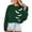 Green, variant on Women's Round Neck Sweatshirt Casual Crew Neck Bat Print Cute Comfy Clothes