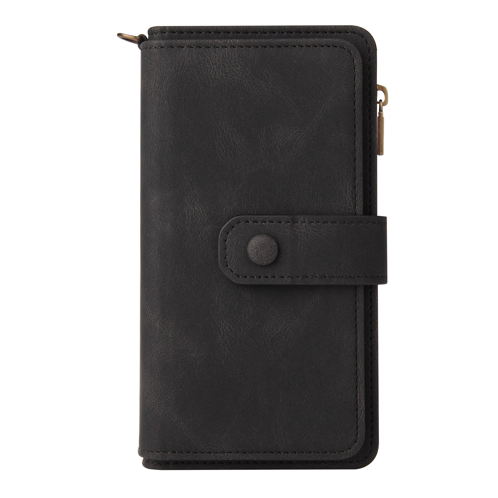 Wallet Case for Samsung Galaxy A71 5G, Magnetic Zipper Pouch Premium PU Leather with Kickstand Wallet Flip Shockproof Phone Case Wrist Strap Card Slots Holder Pocket Samsung Galaxy A71 5G,
Black