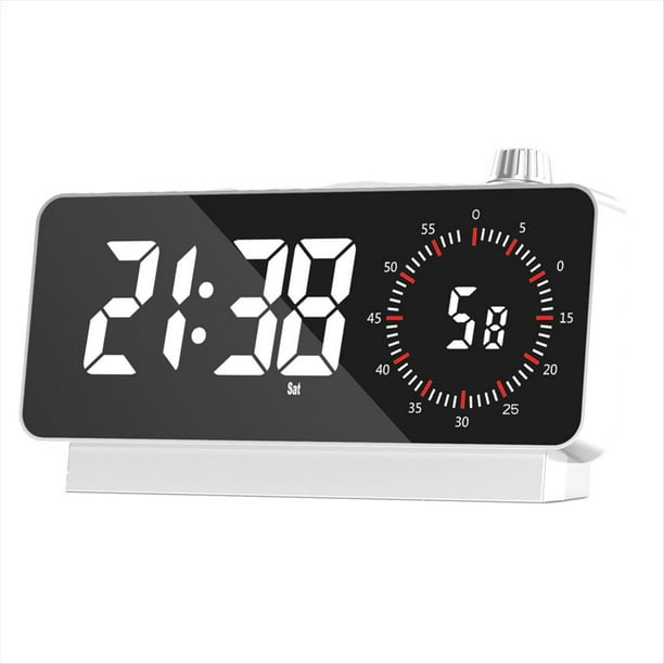 Reloj Despertador con Temporizador: Reloj de Escritorio Digital Cuenta Regresiva A Pilas para Estudio Oficina-Despertadores para Dormitorios