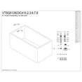 thumbnail image 6 of Kingston Brass VTSQ512823C410 51-Inch Acrylic Rectangular Double Ended Freestanding Tub with Drain in Glossy White/Matte Black, 6 of 8