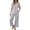 Z17 Gray-Linen Two Piece Set Women, variant on Linen Pajamas Women Set Lace Trim Short Sleeve Button Down Shirt and High Waisted Wide Leg Sleep Pants Home Going Out Summer Casual Matching Outfits Black,S