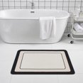 thumbnail image 2 of Unique Bargains 1 Pc Bath Mat Super Absorbent Bathroom Mat Rug Black Beige, 2 of 6