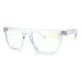 thumbnail image 2 of Rectangle Keyhole Plastic Horn Rim Blue Light Filtering Computer Glasses Lavender, 2 of 4