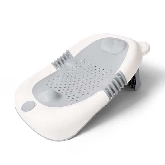 Zenkitch Baby Bathtub, Non-slip Bath Support with Suction Cups, for 0-6 Months, Gray