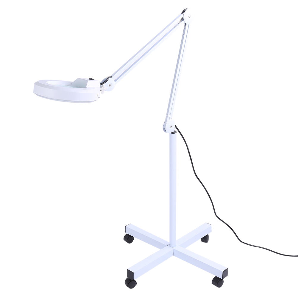 Professional LED Magnifying Floor Lamp 5 Diopter Magnifying Glass LED Lamp  with Rolling Stand and Adjustable Swivel Arm Daylight Bright Magnifier  Glass Lighted Lens - Walmart.com
