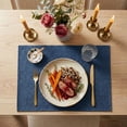thumbnail image 4 of Sm:)e Navy Blue Placemats 12 x 18 Inch Set of 4, Seasonal Washable Kitchen Dining Table Decoration for Home Party,240g（0.53lb）, 4 of 7