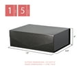 thumbnail image 6 of PKGSMART Gift Box, Large Black Gift Box with Magnetic Lid for Birthday Presents, 11.5x8.1x3.8 inches, 6 of 6