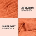 thumbnail image 6 of Superior Alaska Diamond Fleece Blanket 90" x 106", Lightweight Soft Bed Blankets, King Size, Rust, 6 of 9
