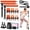 Orange, variant on Pilates Bar Kit With Resistance Bands - Adjustable Home Gym Workout Equipment For Women & Men Portable Squats Yoga Full Body Toning