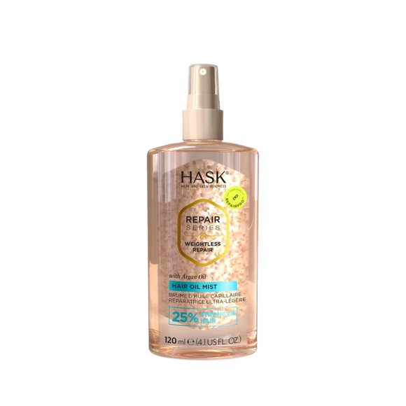 Hask Série Réparation Brume d'Huile Capillaire Réparatrice Ultra-Légère à l'Huile d'Argan. jusqu'à 98 % de Réparation des Dommages