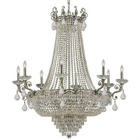 

Eight Light Chandelier in Classic Style 46 inches Wide By 52 inches High-Swarovski Spectra Crystal Type-Historic Brass Finish Bailey Street Home