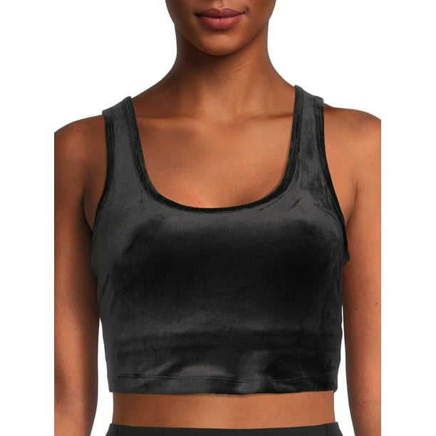 Avia Women's Velour Fashion Bra Top