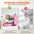 thumbnail image 4 of VEVOR Cake Decorating Machine, Cake Cream Spreading Coating Smearing Machine, Low Noise Cake Frosting Machine, Turntable with Adjustable Scraper, for 4" to 16" Cake, 25-320RPM Rotating Speed, Pink, 4 of 9