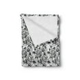 thumbnail image 2 of Black and White Soft Flannel Fleece Throw Blanket, Blossoming Romantic Roses Soulful Expression Bouquet of Love, Cozy Plush for Indoor and Outdoor Use, 50" x 70", Pale Grey Black White, by Ambesonne, 2 of 5