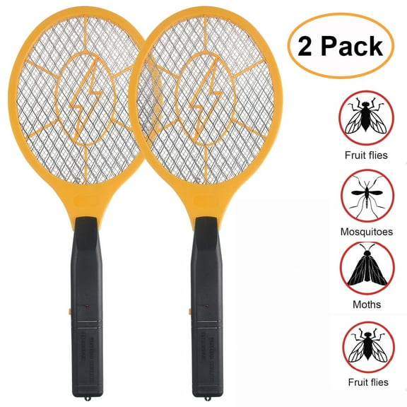 Electric Mosquito Swatter Battery Version, High Voltage Bug Zapper Racket, Safe Mesh Design for Home, Camping, Travel - Portable & Lightweight