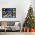 thumbnail image 4 of ZHONGYUTONG Christmas Canvas Wall Art Snow Window View Picture Prints New Year Poster (28"x42"), 4 of 6