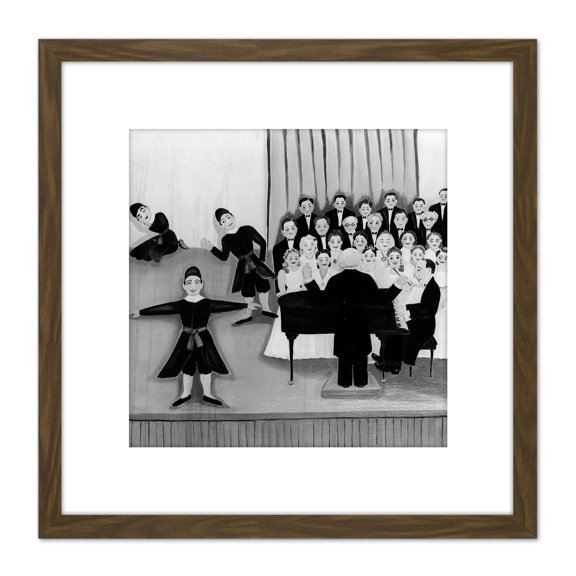 Robbins Oriental Dance 1944 Painting 8X8 Inch Square Wooden Framed Wall Art Print Picture with Mount