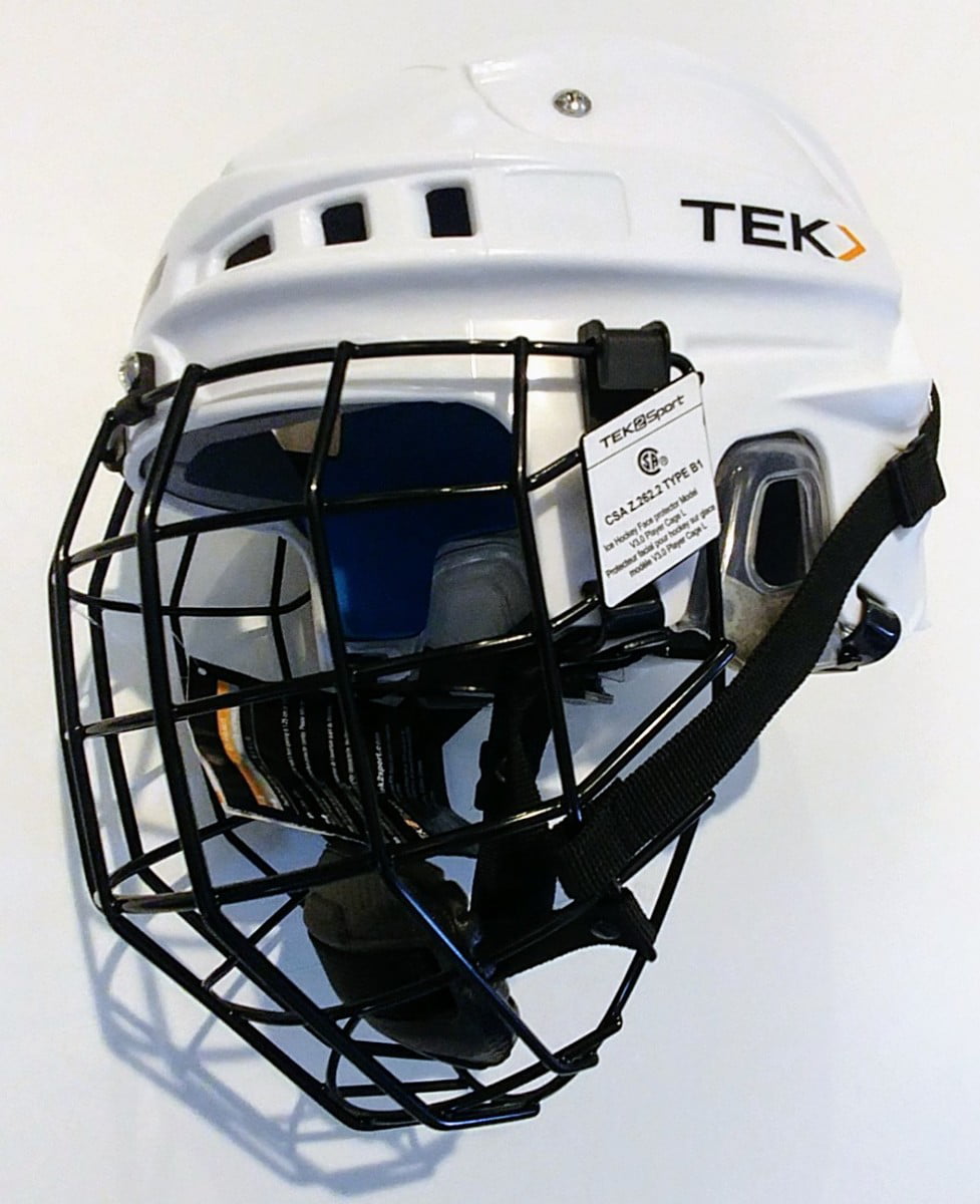 Details about   Powertek V3.0 Hockey Helmet with Cage Combo CSA Approved White Ice Roller Derby 