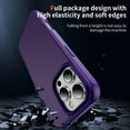 thumbnail image 4 of Allytechgroup Slim Carbon Fiber Texture Phone Case for Apple iPhone 16 Pro, Shockproof Soft TPU Bumper, Raised Edge Camera and Screen Protection, Lightweight Anti-Slip Cover, Purple, 4 of 9