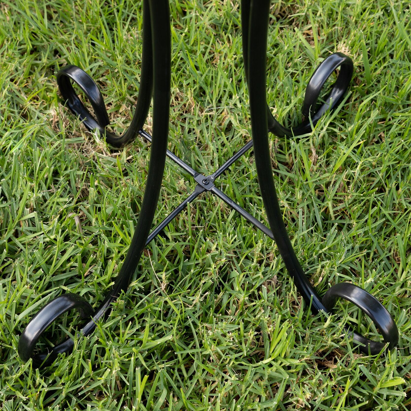 Alpine Corporation 25Inch Foldable Metal Outdoor Bird Bath Stand