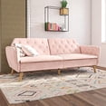 thumbnail image 1 of Novogratz Tallulah Memory Foam Futon, Pink, 1 of 20