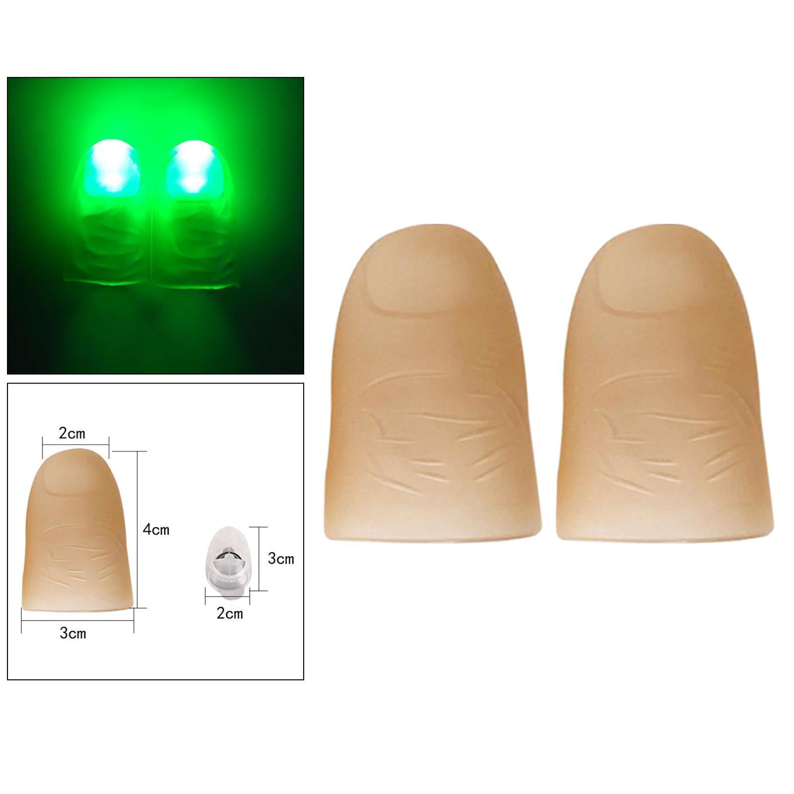 2x Finger Thumbs Light Magic Prop Bar Show Lamp Prank Toy 4 Light Colors 