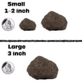 thumbnail image 5 of Black Lava Rocks 18–20 LB | 1–3 Inch Natural Volcanic Stone | Landscaping, Pathways, Drainage, Mulch Alternative, Aquariums, Hydroponics & Zen Gardens | Covers 0.5 Cu Ft, 5 of 7