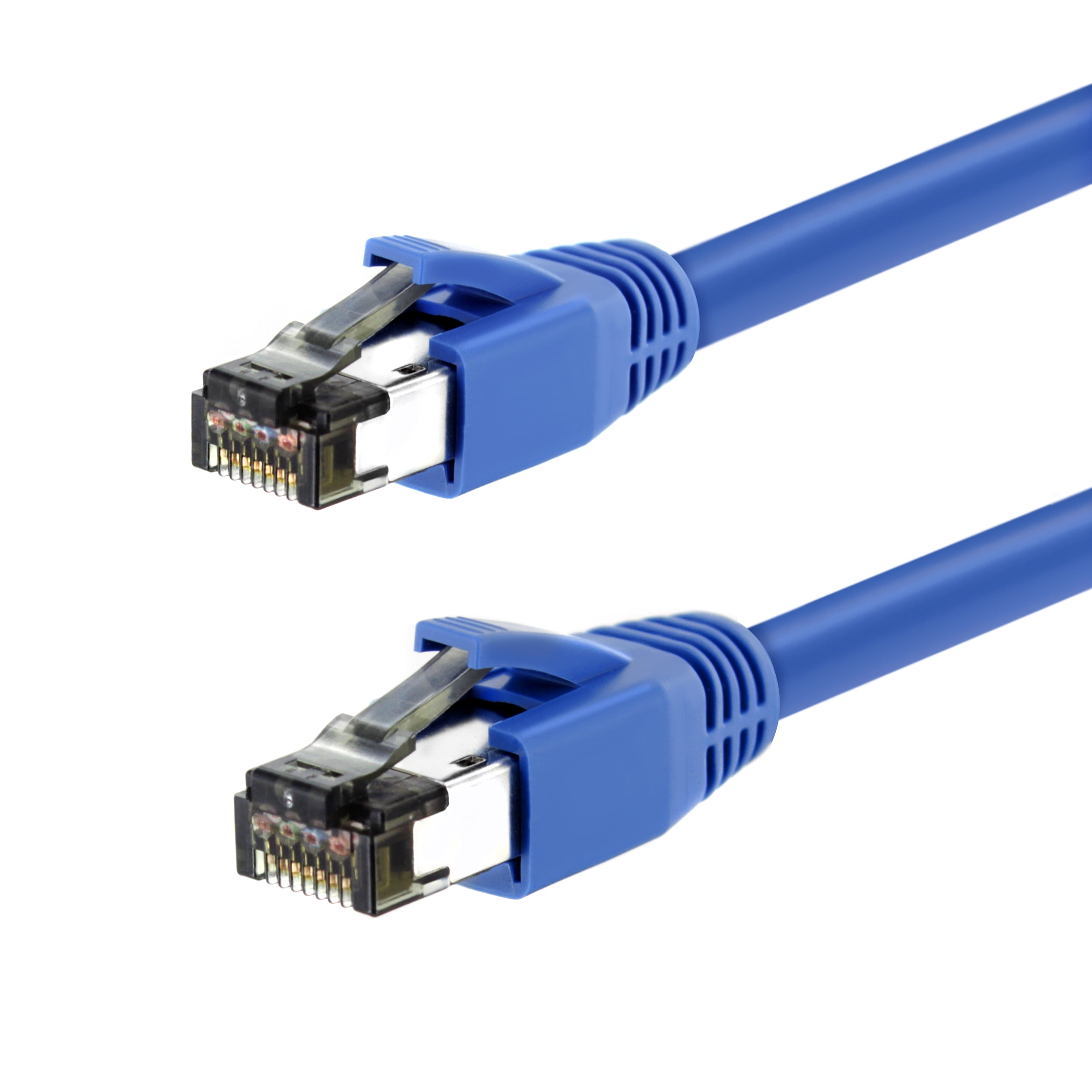 GearIT Cat8 Cable S/FTP (Blue) 24AWG Patch Cable 10Gbps/25Gbps
