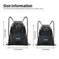 thumbnail image 2 of Disketp Majestic Black Yak Drawstring Backpack Drawstring Gym Bags Draw String Bags for Sports, Gym, Travel, Swimming, Beach-Medium, 2 of 6