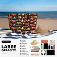 thumbnail image 4 of Goofa Construction Truck Print Beach Bags Waterproof Beach Tote Bag Zipper Sandproof Swim Pool Bag Large Tote Beach Vacation Travel, 4 of 6