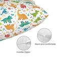 thumbnail image 3 of Honeii Dinosaur Print Pillow Cases,Plush Throw Pillow Covers,Decorative Pillowcase for Sofa, Couch, Living Room-16"x24", 3 of 6
