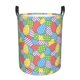 thumbnail image 1 of Balery Colorful Easter eggs Cesta de ropa redonda con asas, impermeable, independiente, para ropa, juguetes, dormitorio y familia-Medium, 1 of 6