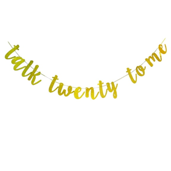 Talk Twenty To Me Banner for 20th Birthday Party Sign /20th Anniversary Decorations