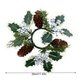thumbnail image 3 of Horivan Christmas Candle Wreath Ring Artificial Flower Garland for Table Decor Centerpiece Holiday Party Wedding Home Decoration with Plastic Base, 3 of 6