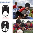 thumbnail image 4 of Adjustable Rugby Helmet Headguard Soft Padded Support Soft Foam Goalie Helmet For Adults Youth, 4 of 4