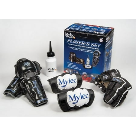 Mylec Junior Off Ice Hockey Player Set (10  shin pads  10  elbow pads  9  gloves  1 - 16 oz waterbottle)