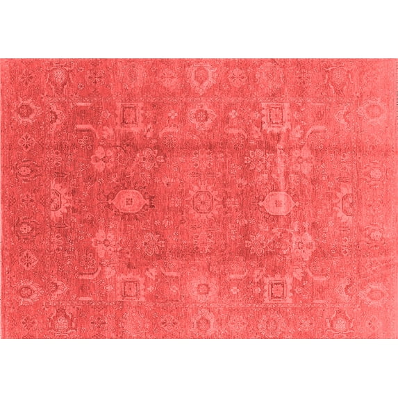 Ahgly Company Indoor Rectangle Oriental Red Industrial Area Rugs, 2' x 3'