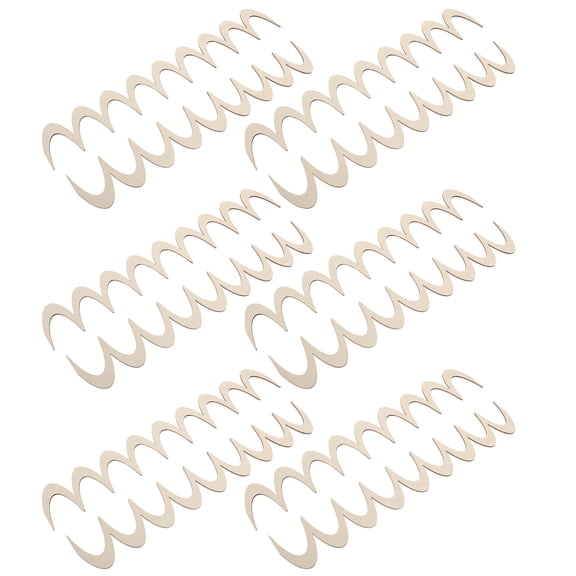 Luxshiny 12Pcs Decorative Scalloped Wood Trim Molding Beige Unfinished Furniture Edge for Cabinet