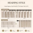 thumbnail image 4 of Lapalife 100 Inch Extra Wide Linen Textured Curtains for Bedroom Living Room, Semi Sheer Light Filtering Rod Pocket & Back Tab Farmhouse Neutral Window Drapes, 1 Panel, 100"x 96", 4 of 8