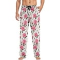 thumbnail image 4 of Top-kevin Pink Flower Mens Pajama Bottoms with Pockets Warm Sleeping Pyjamas Men for Winter Sleeping, 4 of 13