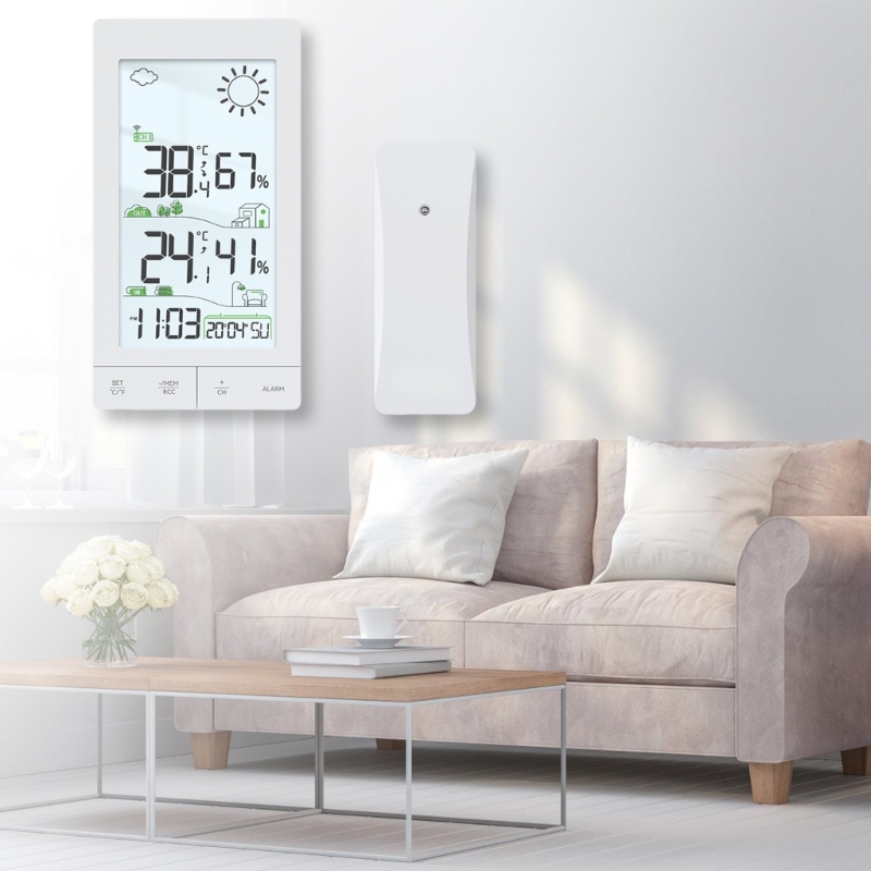 Digital Weather Stations touch screens Sensors for Indoor and Outdoor Temperature