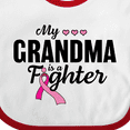 thumbnail image 4 of Inktastic Breast Cancer Awareness My Grandma is a Fighter Boys or Girls Baby Bib, 4 of 4