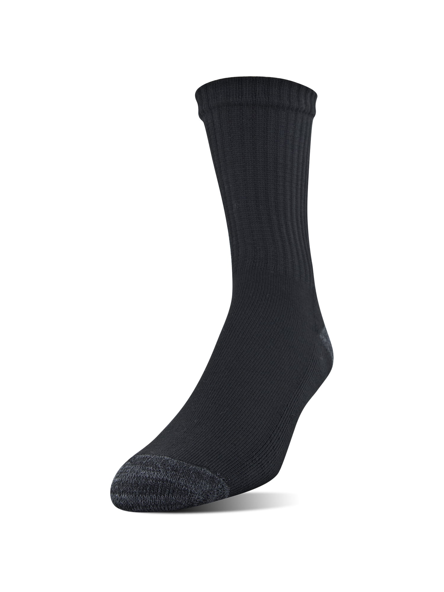 Gildan Men's Half Cushion Terry Foot Bed Mid-Crew Socks 12-Pack