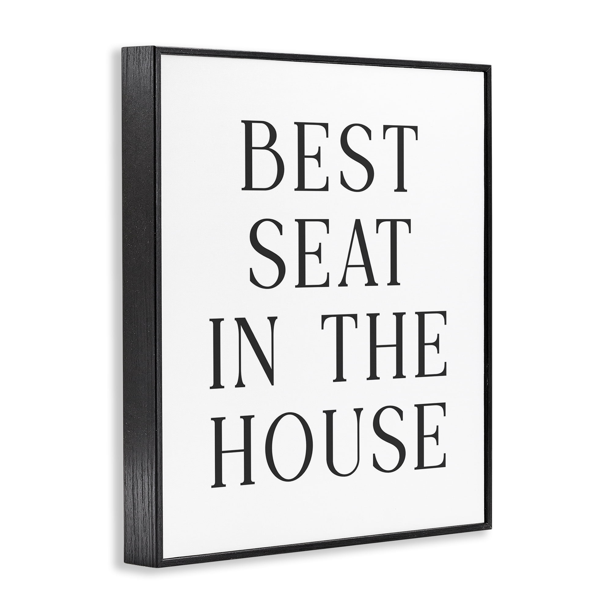 Stupell Industries Best Seat Bathroom Toilet Black Framed Giclee Art, design by Lettered and Lined